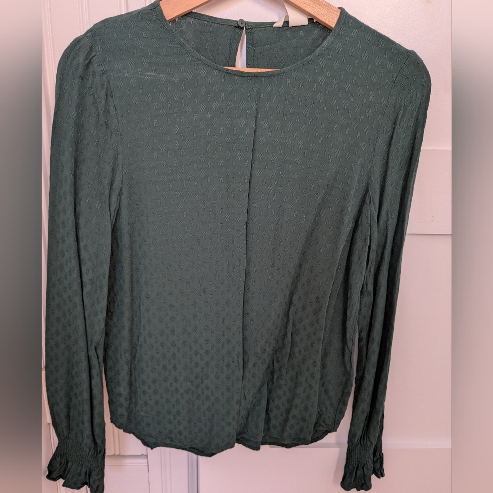 Elegant Green Women's Top Blouse